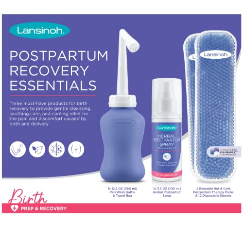 Lansinoh Postpartum Essentials Recovery Bundle, Postpartum Care Kit