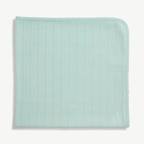 love lines seagrass organic cotton pointelle baby blanket – Magnetic Me