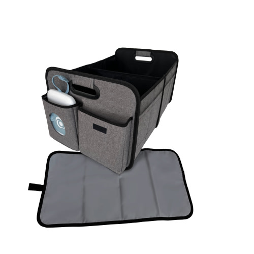 Monbebe Collapsible Trunk Organizer and Changing Station with Wipes Case, Soho, Infant & Toddler, Unisex