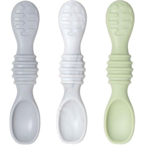 Bumkins - Silicone Dipping Spoons 3PK - Taffy - Grow with Baby