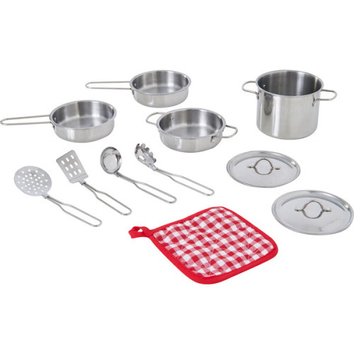 Little Chef Frankfurt Stainless Steel Cooking Accessory Set - Teamson Kids | Maisonette
