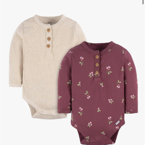 Gerber Unisex Baby Baby Boys' and Baby Girls' 2-pack Bodysuits