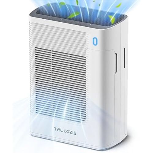 Air Purifier for Home Large Room Bedroom Up to 1937 Ft² in 1 Hr With Double-sided Air Inlet, Air Quality and Light Sensors, HEPA Sleep Mode for Allergies, Dust, Smoke, Pet Hair, White