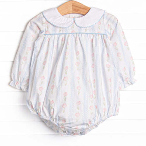 Sweet Pea Stripes Bubble, Blue – Stitchy Fish