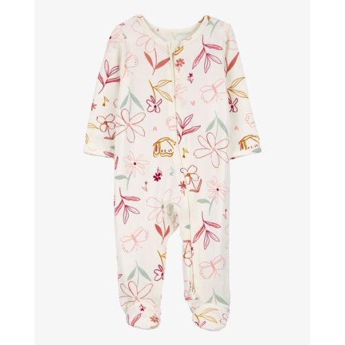 Baby Zip-Up Floral PurelySoft Sleep & Play Pajamas - Carter's | Carter's