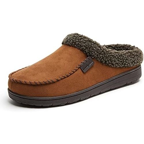 Dearfoams Men’s Brendan Indoor/Outdoor Breathable Memory Foam Clog House Shoe with Wide Widths Slipper