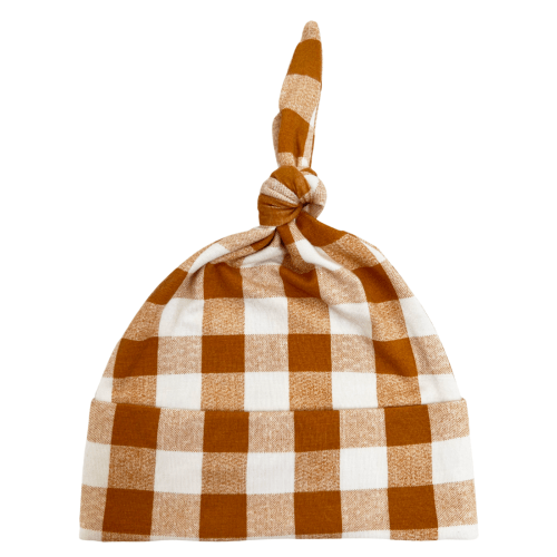 Newborn Knot Beanie, Tuscany Plaid