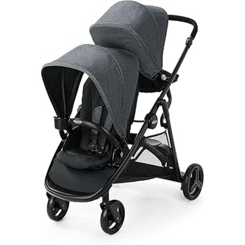 Graco Ready2Grow 2.0 Double Stroller Features Bench Seat and Standing Platform Options, Rafa