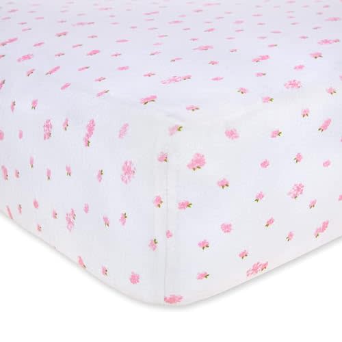 Burt's Bees Baby Essential Organic Cotton Fitted Crib Sheet, Breathable for Boy Girl Standard Crib & Toddler Mattresses