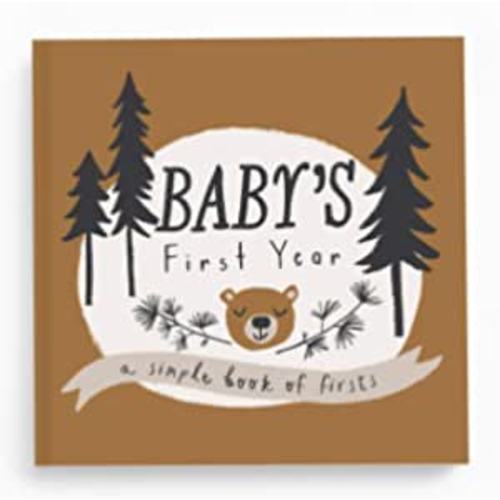 Lucy Darling Little Camper Baby Memory Book - First Year Journal Album to Capture Precious Moments - Milestone Keepsake for Boy Or Girl - Made in USA