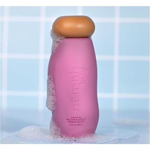 Nemah - 2-in-1 Baby Soap and Shampoo - Tear-Free Baby Body Wash and Shampoo with Actismart Chamomile, Jojoba Oil, & Activera Aloe - Vegan & Cruelty-Free - 9.8 fl. oz.