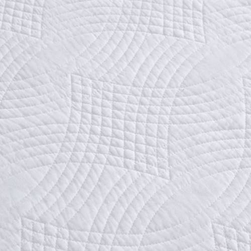 Laura Ashley Solid Trellis White Cotton Daybed Cover Set