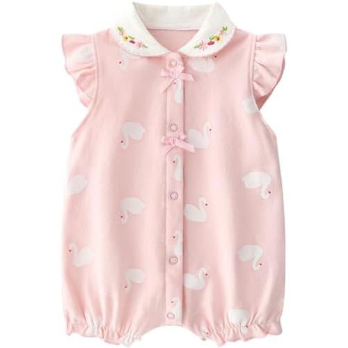 Ohrwurm Baby Boys Girls Romper Cartoon Printed Short Sleeve One-Piece Beach Outfit Summer Clothes