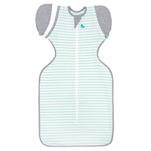 Love to Dream Swaddle Up Transition Swaddle, Patented Zip-Off Wings, Gently Help Baby Transition from Being Swaddled to Arms Free When Showing Signs of Rolling, 1.0 TOG, 13-19 lbs, Mint