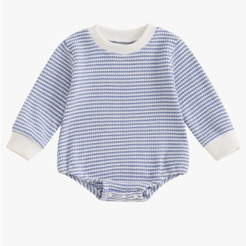 VISGOGO Unisex Baby Boy Girl Romper Waffle Newborn Infant Onesie Clothes Long Sleeve Bubble Oversized Romper Bodysuit Top