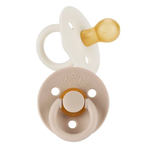 Itzy Ritzy Natural Rubber Soother 6-18 Months - Coconut And Toast - 2pk