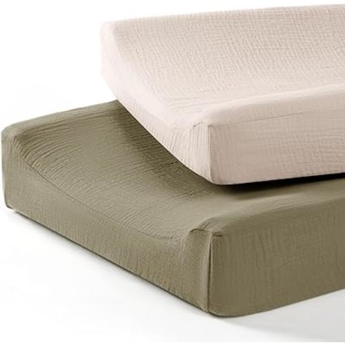 lulumoon Baby Changing Pad Cover: Muslin Diaper Changing Table Pad Cover - Changing Pad Sheets for Girls Boys
