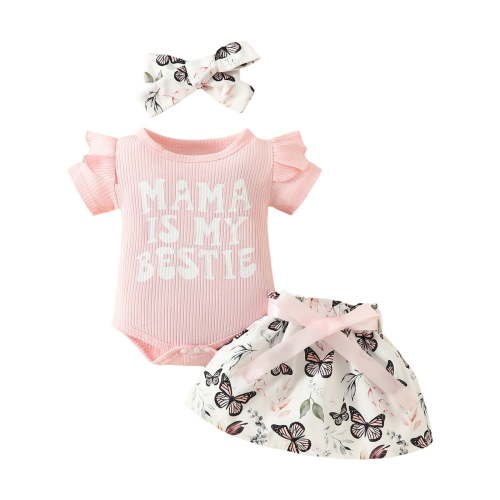 eczipvz 9 Month Baby Girl Clothes Girl Clothes Romper Shorts Set Floral Summer Outfits Cute Baby Clothes Girl Pink,3-6 Months