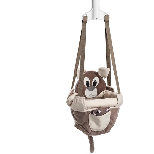 Evenflo Exersaucer Johnny Jumper Featuring Easy-to-Use Clamp Attachment for Quick and Tool-Free Set Up and Adjustable Straps to Customize the Height for Your Child, Roo