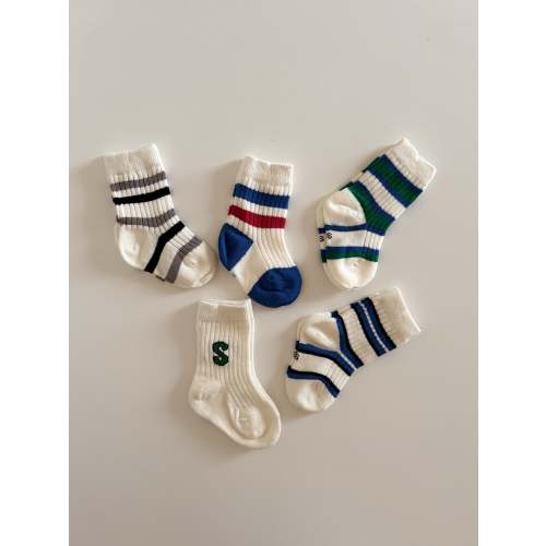 Baby Toddler Stripe Socks Set (0-1 Y)