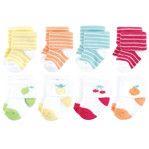 Hudson Baby Baby Girls' Cotton Rich Newborn and Terry Socks