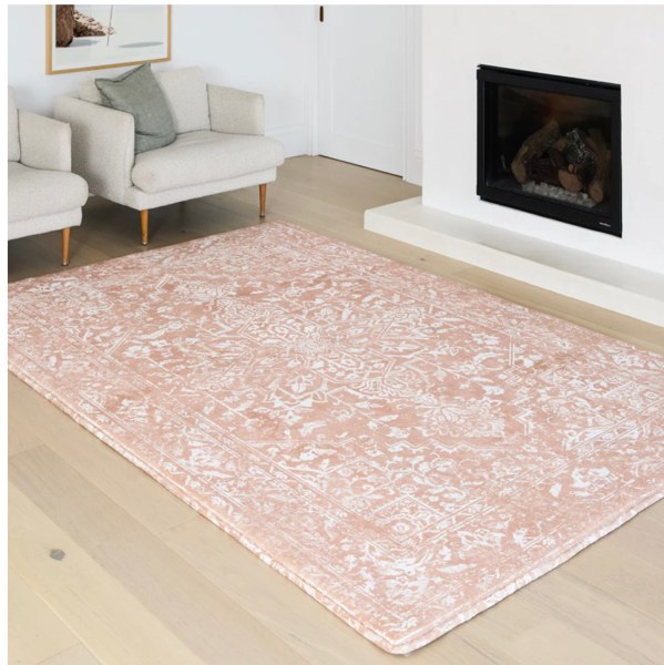 Tan vintage 6.6x10 feet Designer Relax Mat - 1.4" Thick Foam Base