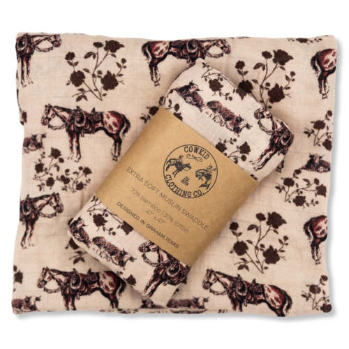 Prairie Rose Bamboo Muslin Swaddle – Cowkid Clothing Company