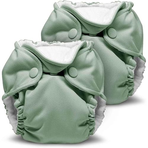 Kanga Care Lil Joey Newborn All in One AIO Cloth Diaper (2pk) Willow 4-12lbs