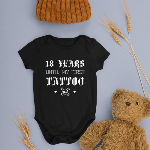 Tattoo Onesie®, 18 Years Until My First Tattoo Baby Bodysuit, Cute Baby Tees, Infant Clothing, Baby Shower Gift