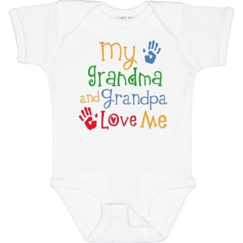 Inktastic My Grandma And Grandpa Love Me Baby Bodysuit Loves Grandson Kids Cute