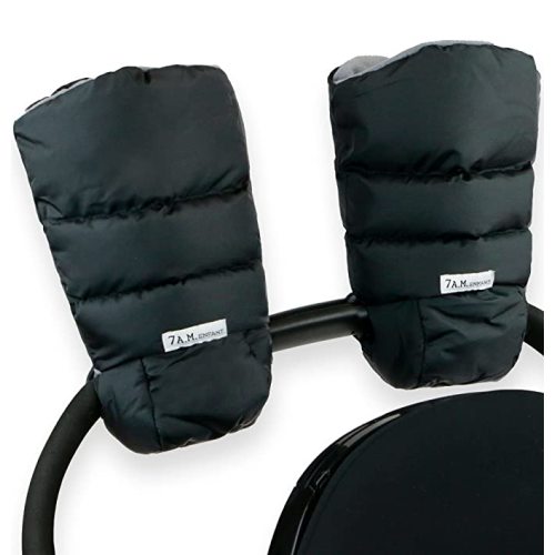 7AM Enfant Stroller Warmmuffs - Hand Warmers with Anti- Freeze, Cold Weather, Water Repellent & Warm Hand Gloves for Pushchair, Pram, Stroller & Car Seat Bar