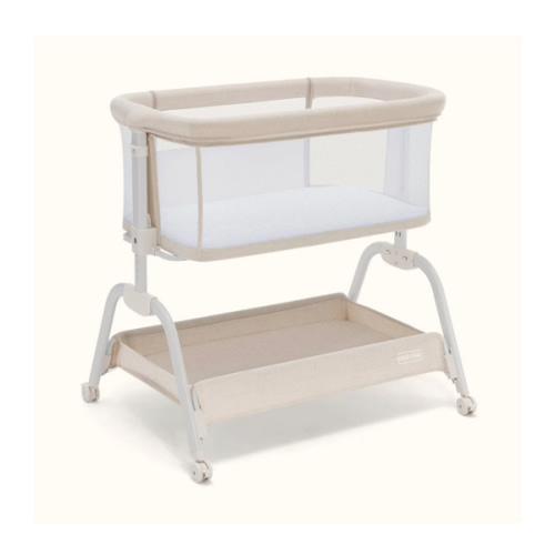 HARPPA Cuddly Lite | 2-in-1 Baby Bassinet & Bedside Sleeper for Newborns with Anti-Reflux Mattress | Adjustable Height, Attaches to Bed, CPSC Certified, Tool-Free Setup & Portable Wheels | Safe Co-Sleeping, Compact Design for Small Spaces, Ideal for Newbo