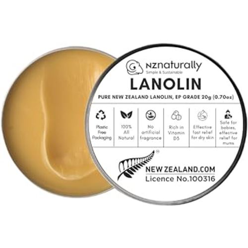 Pure New Zealand Lanolin EP Grade 20g-Effective nipple cream rich in vitamin D3