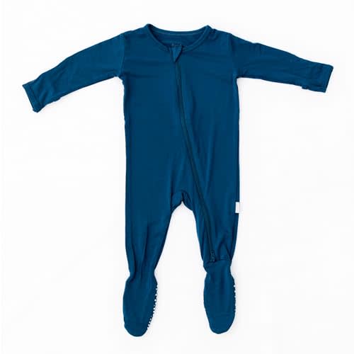 6-9 months Soft Baby Bamboo Viscose Footie Pajamas, Zipper Closure, 0-24 Months