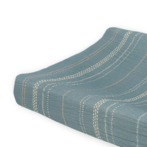 Organic Cotton Muslin Changing Pad Cover - Stillwater Stitch