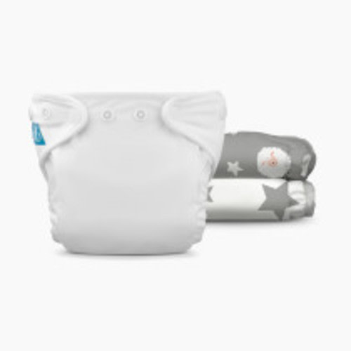 Charlie Banana Reusable Cloth Diaper (3 Diapers and 3 Reusable Inserts) - Night Nite, Newborn