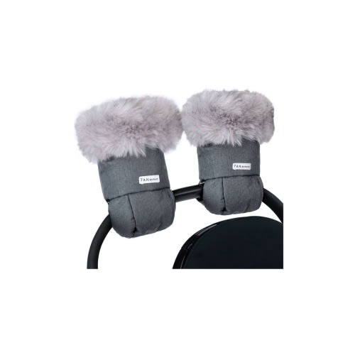 Tundra Faux Fur Trim Water Repellent Hand Warmer Stroller Muffs