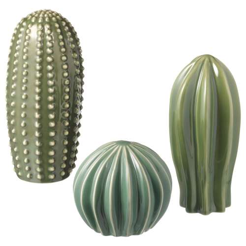 SJÄLSLIGT Decoration, set of 3 - green