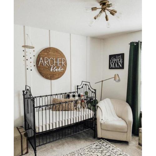 Customized Baby Name Sign, 12-36 Inch, Baby Shower, Round Plaque, Personlized Wooden Sign, 3D Crib Sign, Sprinkle Gift, Nursery Wall Art. - Etsy