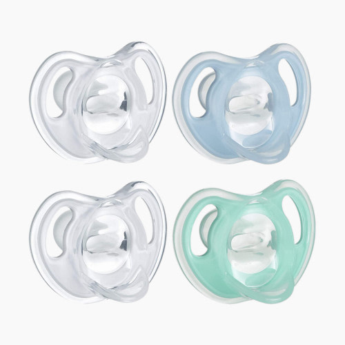 Tommee Tippee Ultra Light Silicone Pacifier - Blue/Aqua, 0-6 Months, 4