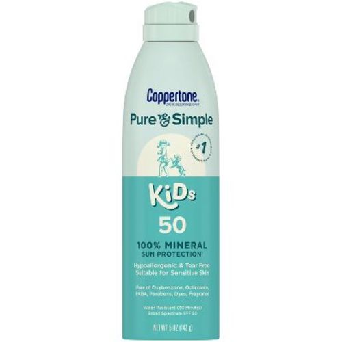 Coppertone Pure & Simple Kid's Sunscreen Spray - SPF 50 - 5oz
