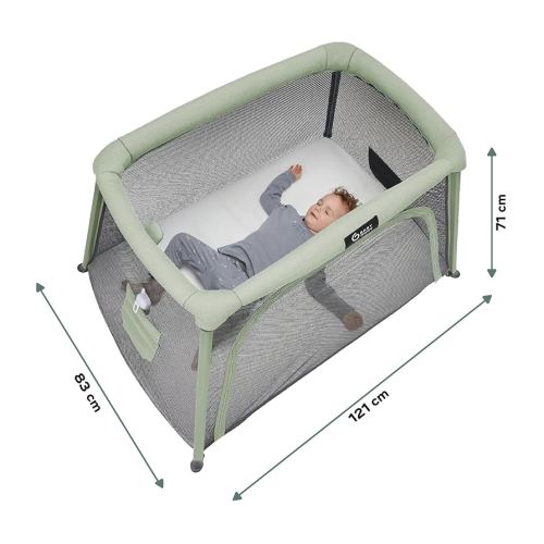 Babymoov Moov & Comfy 3-in-1 Lightweight Travel Crib, Baby Play Yard, and Infant Bassinet (Certified for Overnight Sleep in The U.S & Canada)