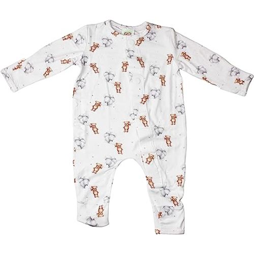 EZ Baby Magnetic Onesie, Magnetic Onesies for Baby Boy, Magnetic Baby Pajamas, Easy to Close Magnetic Sleepers
