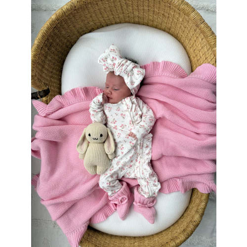 Frill Zip Romper | Paisley Peony – Little and Fern