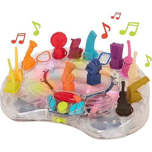 B. toys - B. Symphony Musical Toy Orchestra for Kids 3+ Years– 13 Musical Instruments for Classical Music for Babies and Toddlers – Interactive Kids Music Toys with Lights and 15 Songs