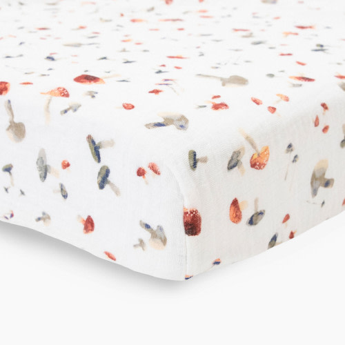 Little Unicorn Cotton Muslin Crib Sheet - Mushrooms