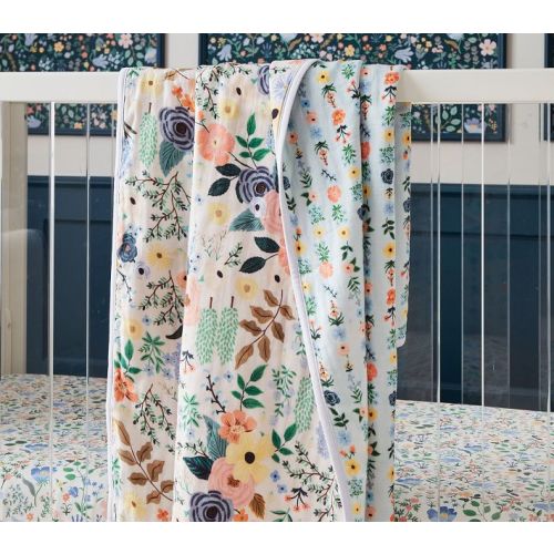 Rifle Paper Co. Garden Party Forest Oversized Organic Muslin Baby Blanket