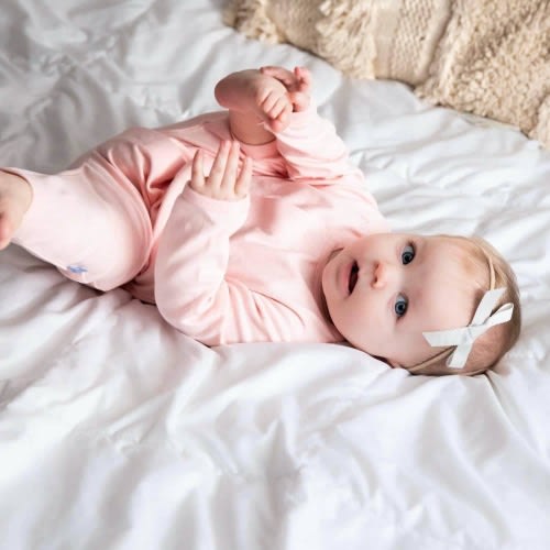 coral pink organic cotton magnetic coverall – Magnetic Me