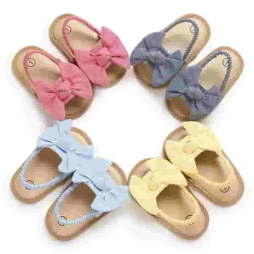 URMAGIC Baby Girl Shoes Anti-Slip First Walker, Flat, Pink, 6-12 Months
