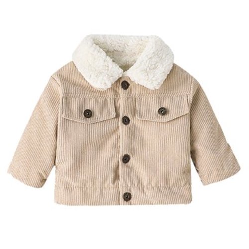 WOYY Boys Corduroy Coat Winter Thicken Warm Button Jacket Children's Outerwear